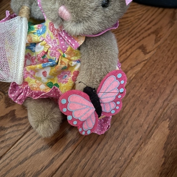 Russ Berrie Jasmine Plush Sunshine Serenade Bunny Rabbit Spring Floral Dress 7” - Picture 3 of 6